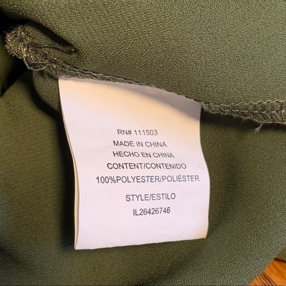 Lily White Cross-Tie Blouse Gathered Short Sleeve - Picture 5 of 15